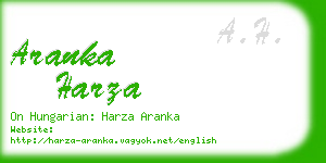 aranka harza business card